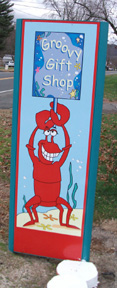 Groovy Gift Shop Sign Is Part of Sam the Clam's, Southington, CT